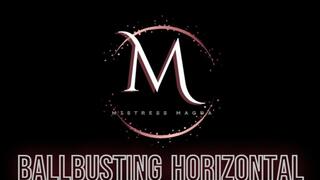 Mistress Magda - Ballbusting horizontal MOBILE VERSION