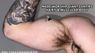 Made worship the giants entire hairy & muscular body - Special Effects