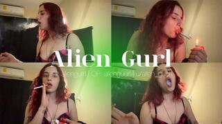 My Sexy Lips Wrapping a Cork Filter | Alien Girl