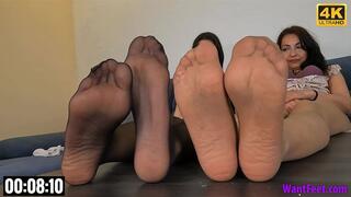 Women In Black Stockings - 4K MP4