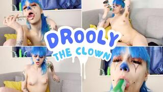 Drooly the Clown – spit bubbles & tears!