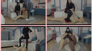 HLY018 The woman wraps her disobedient husband into a mummy, Part3