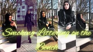 Smoking Littering on the Bench
