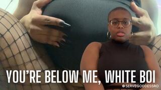 you’re below Me, white boi BNWO - ebony femdom POV verbal humiliation with fishnets by Royal Ro hd mp4 1080p
