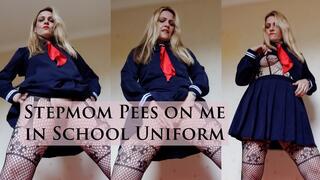 Stepmom Pees on You in Schoolgirl Uniform