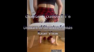 Goddess Gabbie21 Unaware of Shrunken Friends pt1 (Rear View)