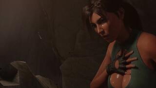 Lara Croft gets her asshole tentacle banged