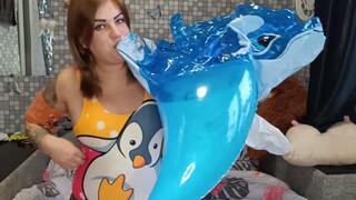 i inflate into oversleeves inflatable whale