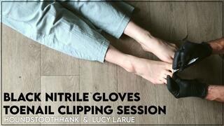 Black Nitrile Gloves Toenail Clipping Session