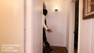 AlexxaVonHell defiles the ass of two boarding school lovers