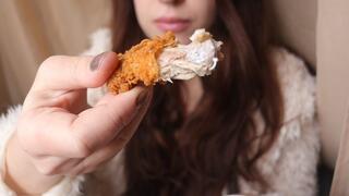 Delicious breaded chicken and fastfood (Full HD 1920 1080)