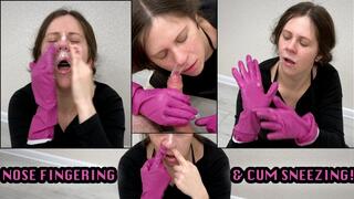 Nose Fingering in Gloves and Cum Sneezing: My Weird Post-Cum Nose Fetish, POV