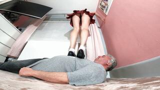 Danielle Tartan Skirt Trampling FLOOR CAM (4K)