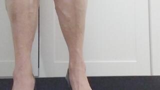 Tempest pumped up calves in peek toe heels