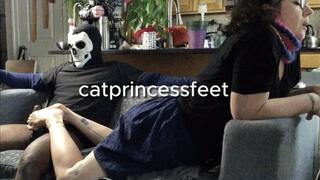New! Back to back 2 reverse nuts! Footjob marathon6, orgasm 6 and 7 out of 7, milf feet, full figure facing her pov
