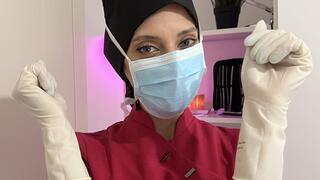Relaxing Eye Examination, Penis Examination with surgical glove fetish (JOI)