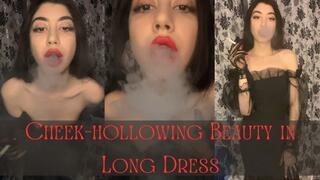 Cheek-hollowing Beauty in Long Dress