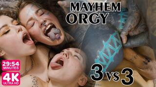 Tattooed Mayhem DP Anal Orgy 3 vs 3 (4k)