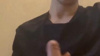 Big dick twink jerking off and cumming
