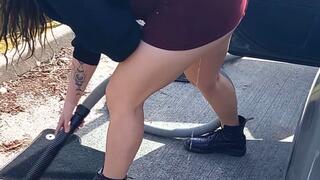 Nonchalant gas station piss