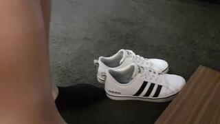 Adidas Sneaker Black Socks Job with Cumplosion - 4