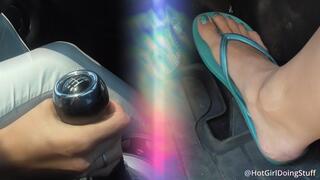 My Sexy Teal Toes Are Pumping The Pedal - Come Drive With Me