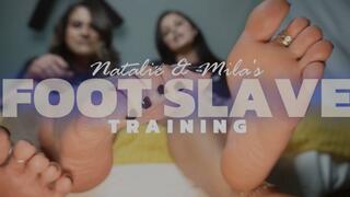 Natalie & Mila's Foot Slave Training