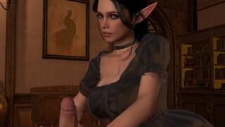 Sexy Goth Elf Gives A Handjob And A Blowjob In Pov 3d Porn