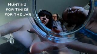 Hunting for Tinies for the Jar - with Miss Devora Moore, Sara Star, and Jane Judge in an unaware giantess, tiny man pov, femdom, size humiliation, High Heels, and Upskirt scene on Science Friction
