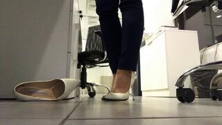 Sexy Nina in Gianmarco lorenzi high heels pumps hard shoeplay part 3, hidden camera shoeplay