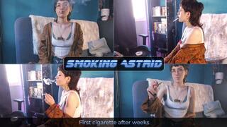 First cigarette after weeks | Smoking Astrid