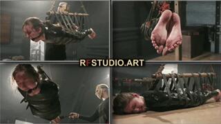 Stacy - Suspension in PVC Mummification and Foot Spanking with Subsequent Sub Drop (HD 720p MP4)