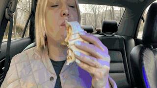 Jannette stuffs her belly S