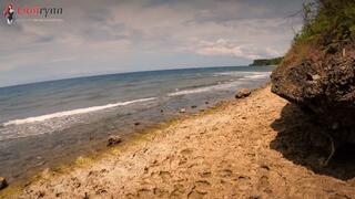 FPOV POV Masturbation at the rocky coast, in front of the sea, Lionrynn