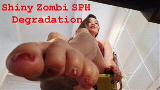 Shiny Zombi SPH Degradation - MzKim Gooning Slave Humiliation With Goddess Worship, Foot Worship And Latex Small Penis Humiliation HDMP4