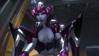 Overwatch Widowmaker Rides Huge Cock in Epic 3D Animation - Filling the Room with Sweet Moans