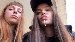 Double POV Spitting And Dirty Sneaker Soles Worship (MP4 HD 1080p)