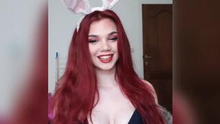 Bust redhead smoking