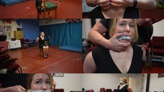 Veronika venom, mob boss interview gone wrong, chair tied & scarf gagged (mp4)