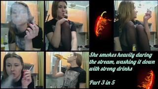 Christina 1 - She adores smoking a lot, accompanied by a non-alcoholic beverage (Part 3)