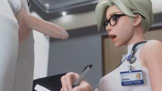 Doctor Mercy Dick Exam, blowjob deepthroath 3D
