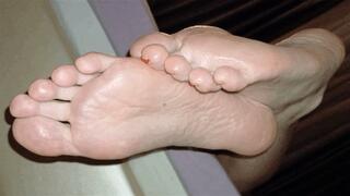 Diane - Putting stinkiest socks in the world of a waitress on his cock [foot worship, footjob, cum on feet, cum eating] (4K)