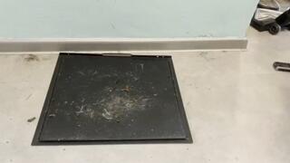 Garbageman crushing old Electronics