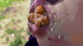 Jeannette indulged herself in sweets until she felt fullWMV