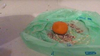 Worker stomping Food with Barefeet