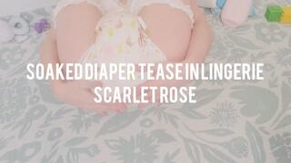 Soaked Diaper Tease in Lingerie