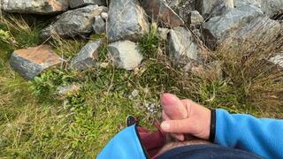 Stranger girl help to jerk off dick and didn’t give him to cum