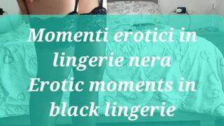 Erotic moments in black lingerie