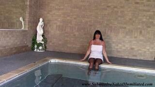 Raven Gets Soaked Through Being Directed Around The Pool During Photoshoot!!! - MP4