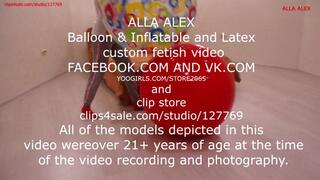 Alla does gymnastics with a rare beach ball and a large, rare inflatable gymnastics ball!